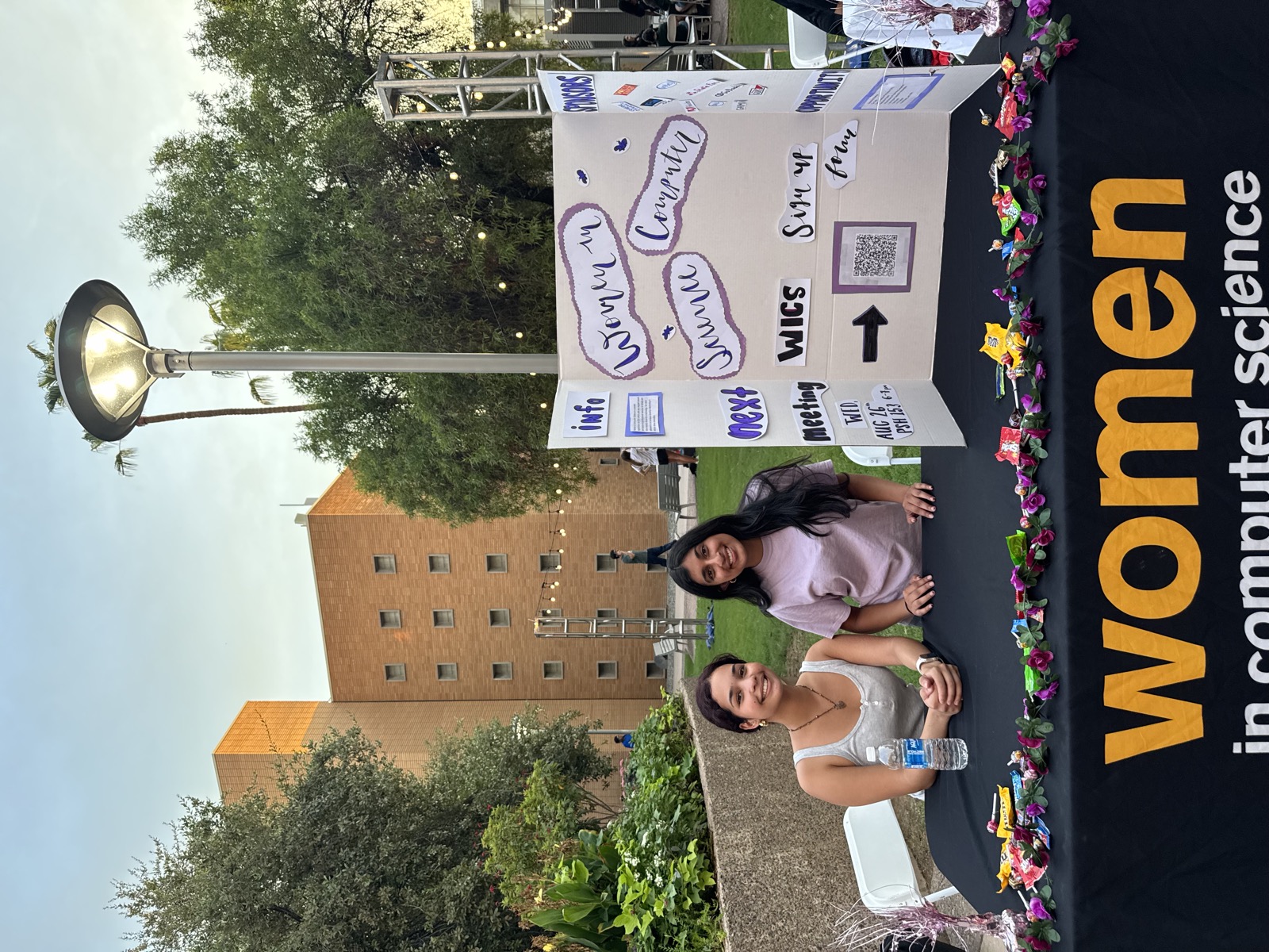 Women in Computer Science members at an ASU club fair